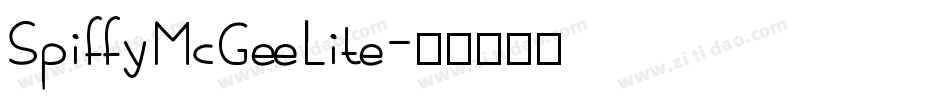 SpiffyMcGeeLite字体转换