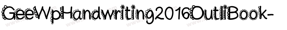GeeWpHandwriting2016OutliBook-X5zj字体转换