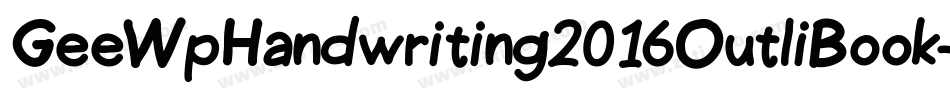 GeeWpHandwriting2016OutliBook-X5zj字体转换