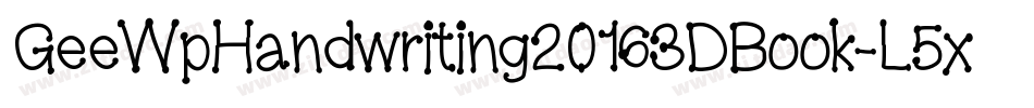 GeeWpHandwriting20163DBook-L5xD字体转换