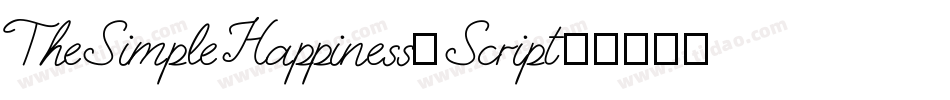 TheSimpleHappiness-Script字体转换