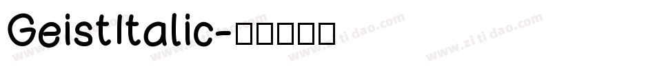 GeistItalic字体转换