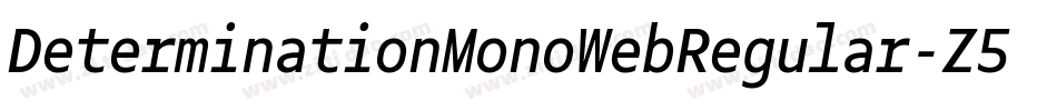 DeterminationMonoWebRegular-Z5oq字体转换