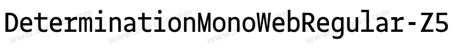 DeterminationMonoWebRegular-Z5oq字体转换