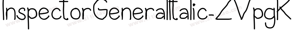 InspectorGeneralItalic-ZVpgK字体转换