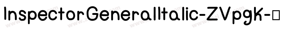 InspectorGeneralItalic-ZVpgK字体转换