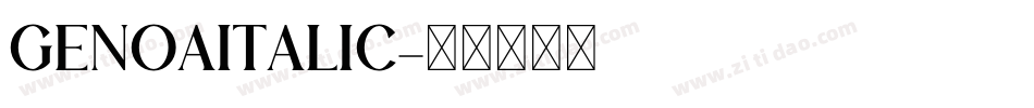 GenoaItalic字体转换