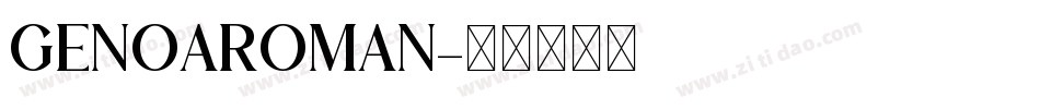 GenoaRoman字体转换