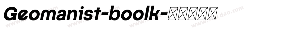 Geomanist-boolk字体转换