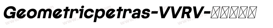 Geometricpetras-VVRV字体转换
