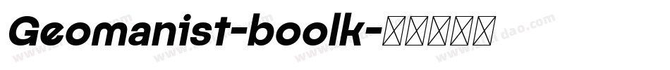 Geomanist-boolk字体转换