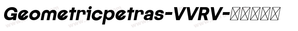 Geometricpetras-VVRV字体转换