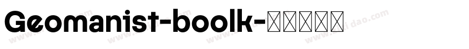 Geomanist-boolk字体转换