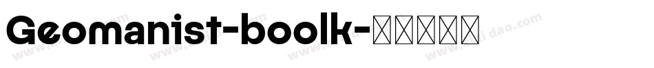Geomanist-boolk字体转换