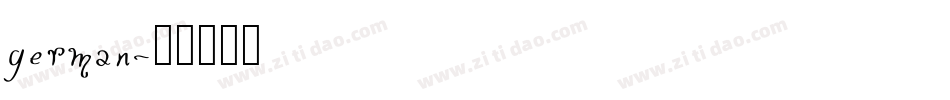 german字体转换