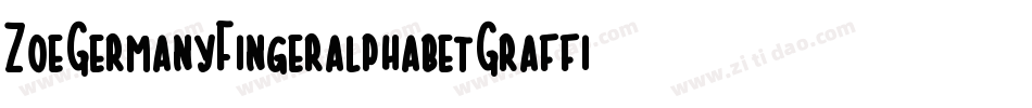 ZoeGermanyFingeralphabetGraffiti-2vwW字体转换