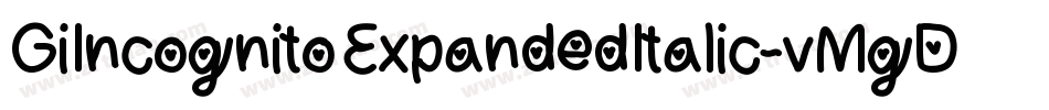 GiIncognitoExpandedItalic-vMgD字体转换