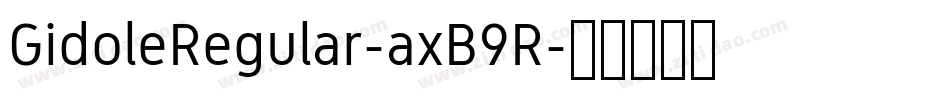 GidoleRegular-axB9R字体转换