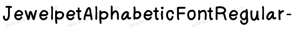JewelpetAlphabeticFontRegular-35Gy字体转换