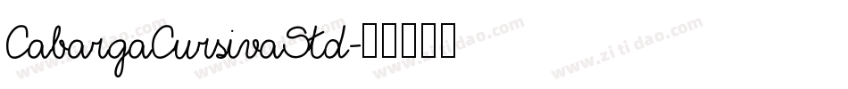 CabargaCursivaStd字体转换
