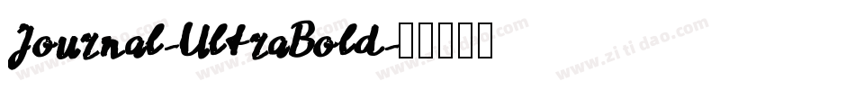 Journal-UltraBold字体转换