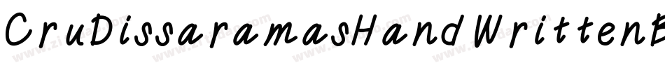 CruDissaramasHandWrittenBold-Kyle字体转换