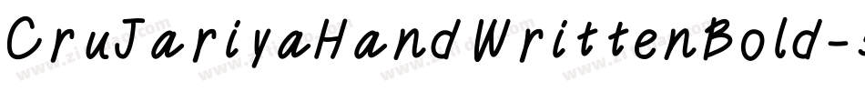 CruJariyaHandWrittenBold-52q8字体转换