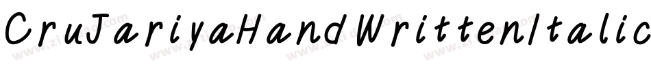 CruJariyaHandWrittenItalic-6vVY字体转换