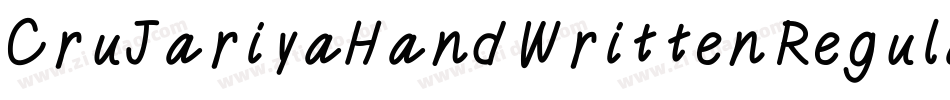 CruJariyaHandWrittenRegular-yAWY字体转换