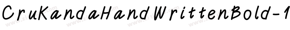 CruKandaHandWrittenBold-1YxM字体转换