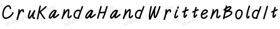 CruKandaHandWrittenBoldItalic-RgWe字体转换
