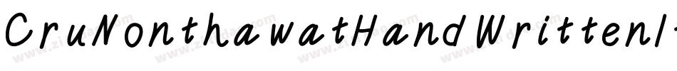 CruNonthawatHandWrittenItalic-agl9字体转换