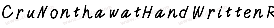 CruNonthawatHandWrittenRegular-Eyvl字体转换