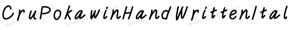 CruPokawinHandWrittenItalicBold-Gy2D字体转换