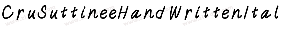 CruSuttineeHandWrittenItalic-4K0l字体转换