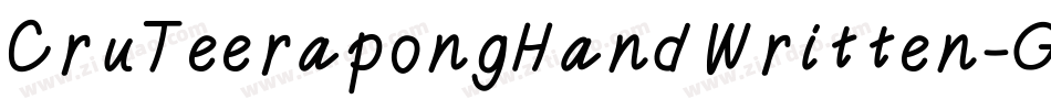 CruTeerapongHandWritten-Gy1A字体转换