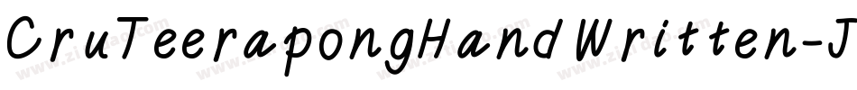 CruTeerapongHandWritten-Jy8K字体转换