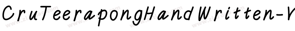 CruTeerapongHandWritten-VgLe字体转换