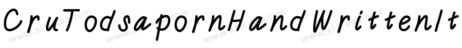 CruTodsapornHandWrittenItalic-zAZ3字体转换