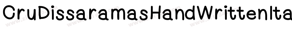 CruDissaramasHandWrittenItalic-My1v字体转换