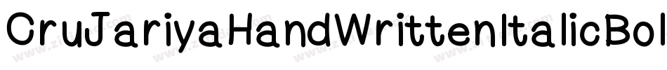 CruJariyaHandWrittenItalicBold-zAP3字体转换