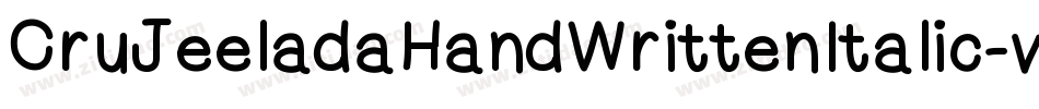 CruJeeladaHandWrittenItalic-v21L字体转换
