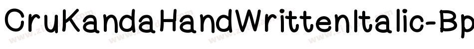 CruKandaHandWrittenItalic-BpMn字体转换