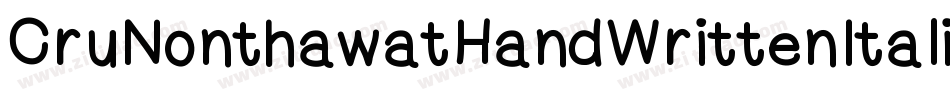 CruNonthawatHandWrittenItalic-agl9字体转换