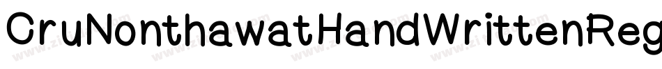 CruNonthawatHandWrittenRegular-Eyvl字体转换