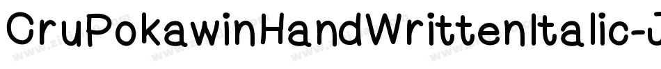 CruPokawinHandWrittenItalic-Jy7x字体转换