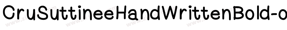 CruSuttineeHandWrittenBold-oR84字体转换