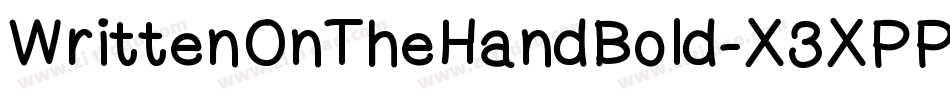 WrittenOnTheHandBold-X3XPP字体转换