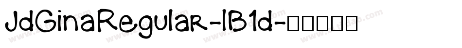 JdGinaRegular-lB1d字体转换