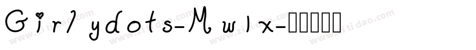 Girlydots-Mw1x字体转换